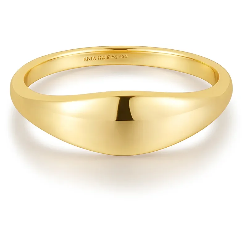 Ania Haie Guld DOME PLAIN Ring R058-05G