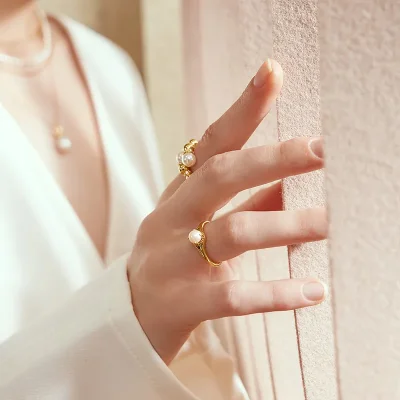 Ania Haie FRESHWATER PEARL STACKING Ring R058-06G