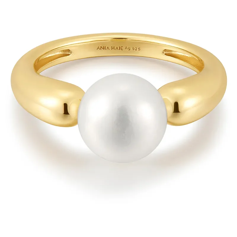 Ania Haie Guld FRESHWATER SPHERE PEARL Ring R058-07G