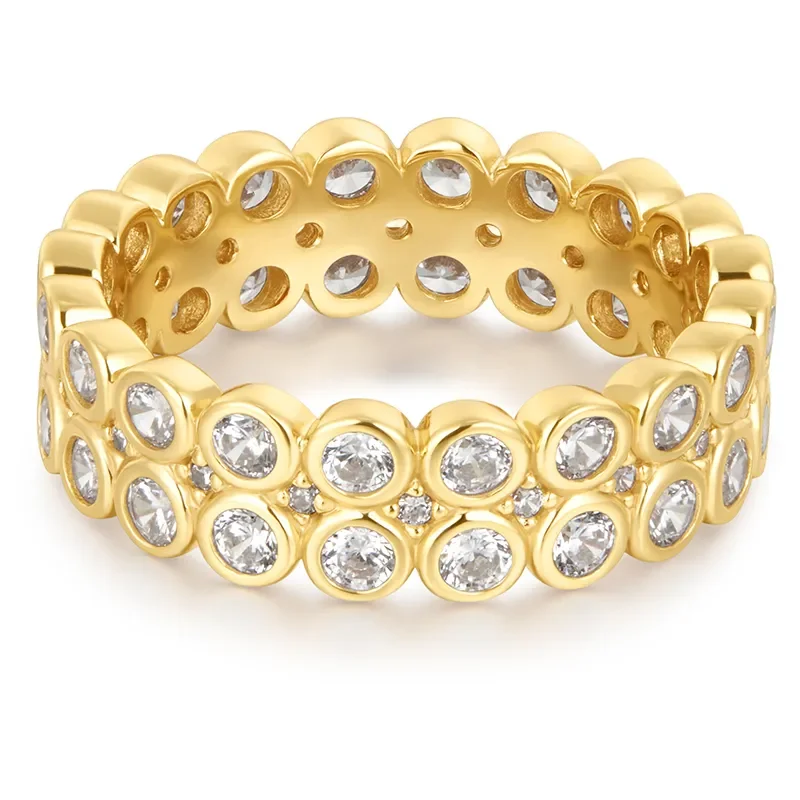 Ania Haie Guld DOUBLE ROW BEZEL Ring R058-08G