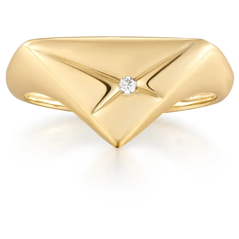 Ania Haie Guld KISS TRIANGLE Ring R059-05G