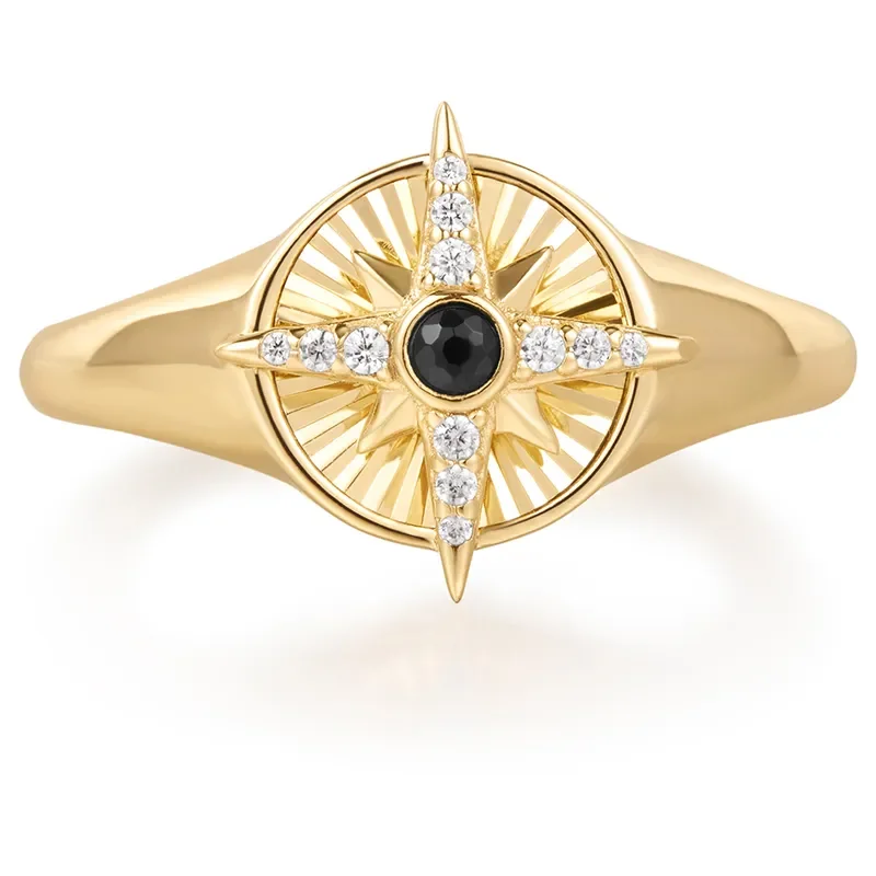 Ania Haie Guld STAR SIGNET Ring R059-06G