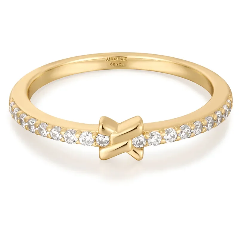 Ania Haie Guld CROSS CUBIC ZIRCONIA Ring R061-01G 54