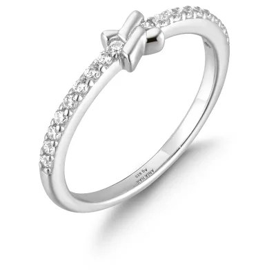 Ania Haie Silver CROSS CUBIC ZIRCONIA Ring R061-01H 56