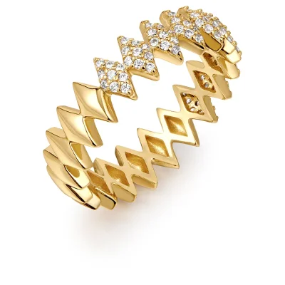Ania Haie Guld HALF PAVE SPARKLE Ring R061-04G