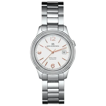 SJ�� SANDSTR�M ROYAL STEEL 41 MM IVORY ROSE INDEX STEEL BRACELET