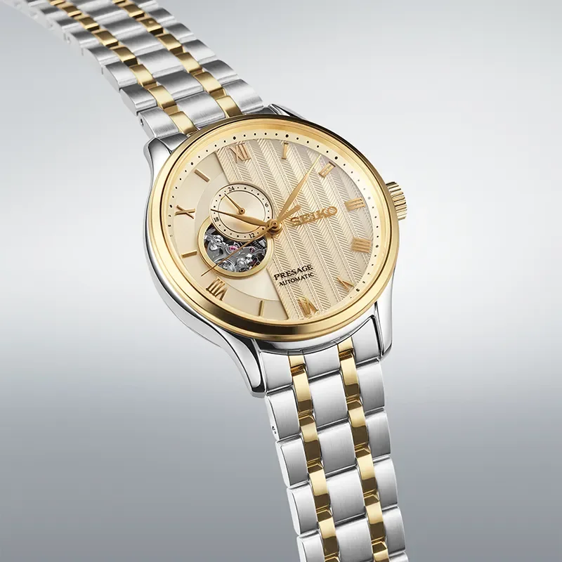 SEIKO Presage 'Japanese Zen Gardens' in Gold-toned sand SSA464J1