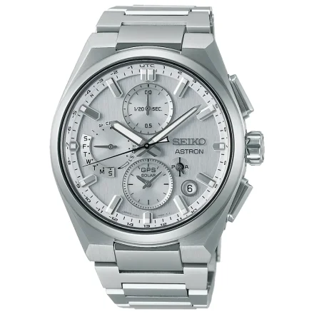 SEIKO Astron GPS Solar 5X Dual-Time Chronograph i Silvervitt SSH159J1 26 sep 24