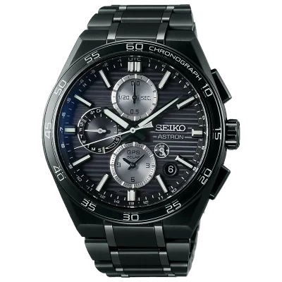 SEIKO Astron 'Night Sky Black' 5X GPS Solar Titan SSH179J1