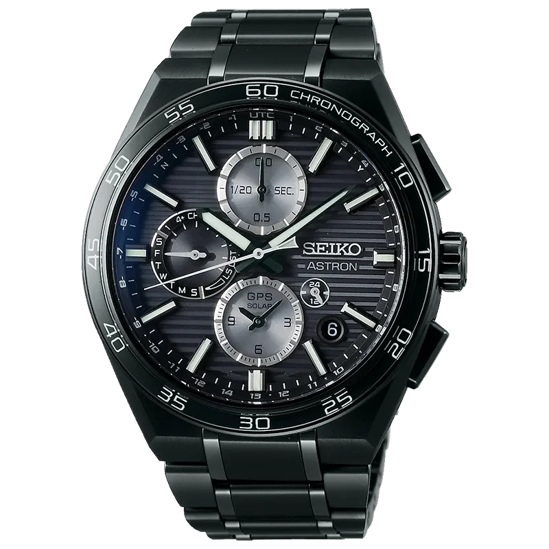 SEIKO Astron 'Night Sky Black' 5X GPS Solar Titan SSH179J1