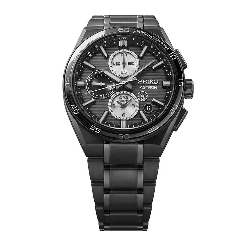 SEIKO Astron 'Night Sky Black' 5X GPS Solar Titan SSH179J1
