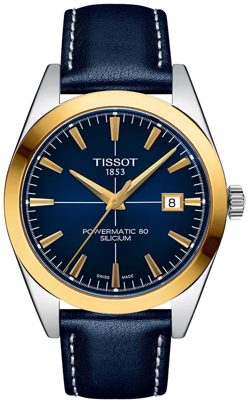 Tissot Gentleman Powermatic 80 Silicium Solid 18K Gold Bezel T927.407.46.041.01