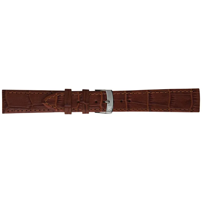 KAJMAN ALLIGATOR CALF BROWN/AVDARK