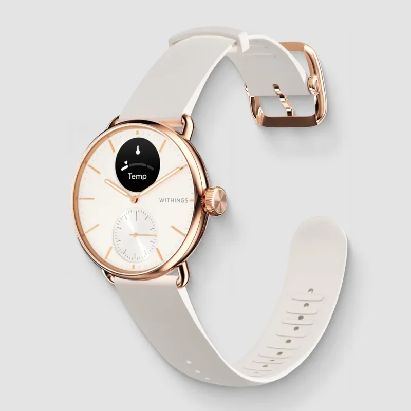 Withings Scanwatch 2 38mm Roséguld Vit Smartwatch