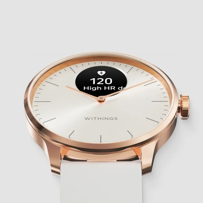 Withings Scanwatch Light Roséguld Vit Smartwatch